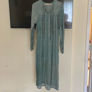 Silk Long Sleeve Maxi Dress